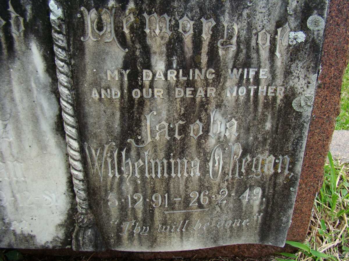 O'REGAN Jacoba Wilhelmina 1891-1949