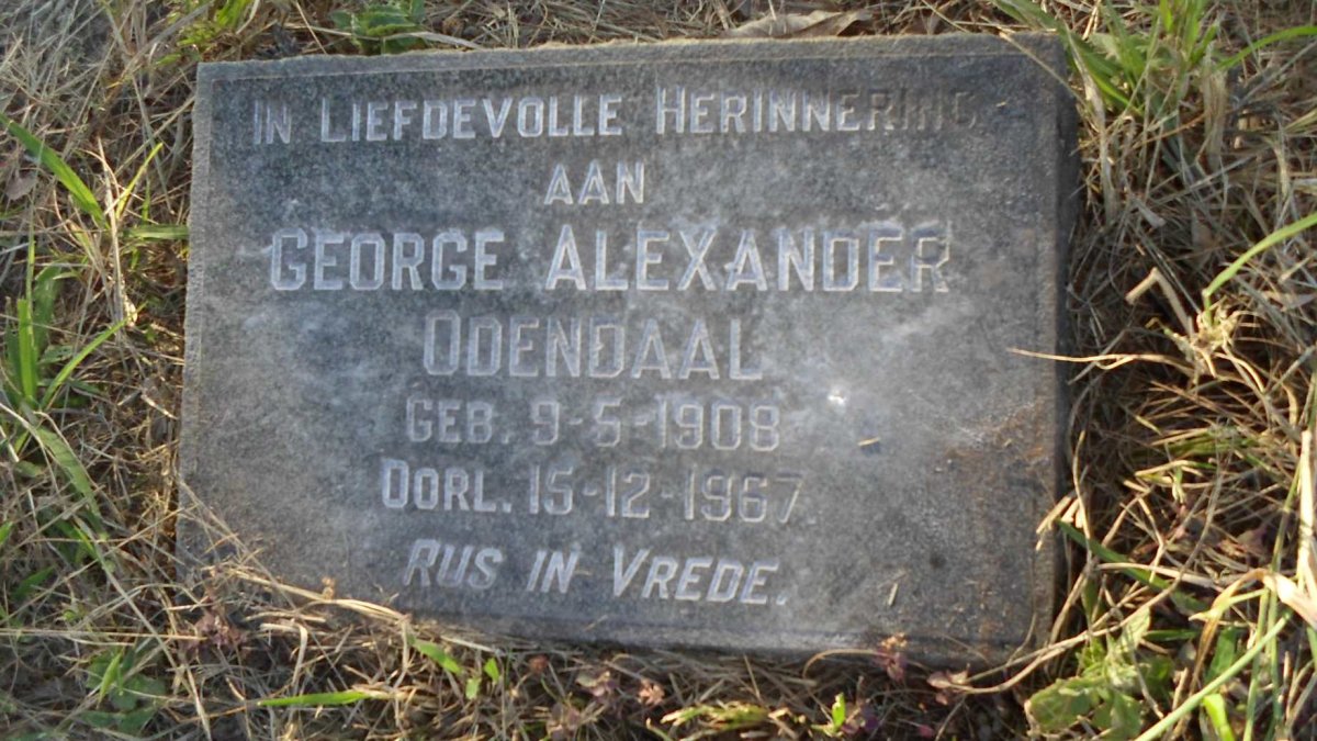 ODENDAAL George Alexander 1908-1967