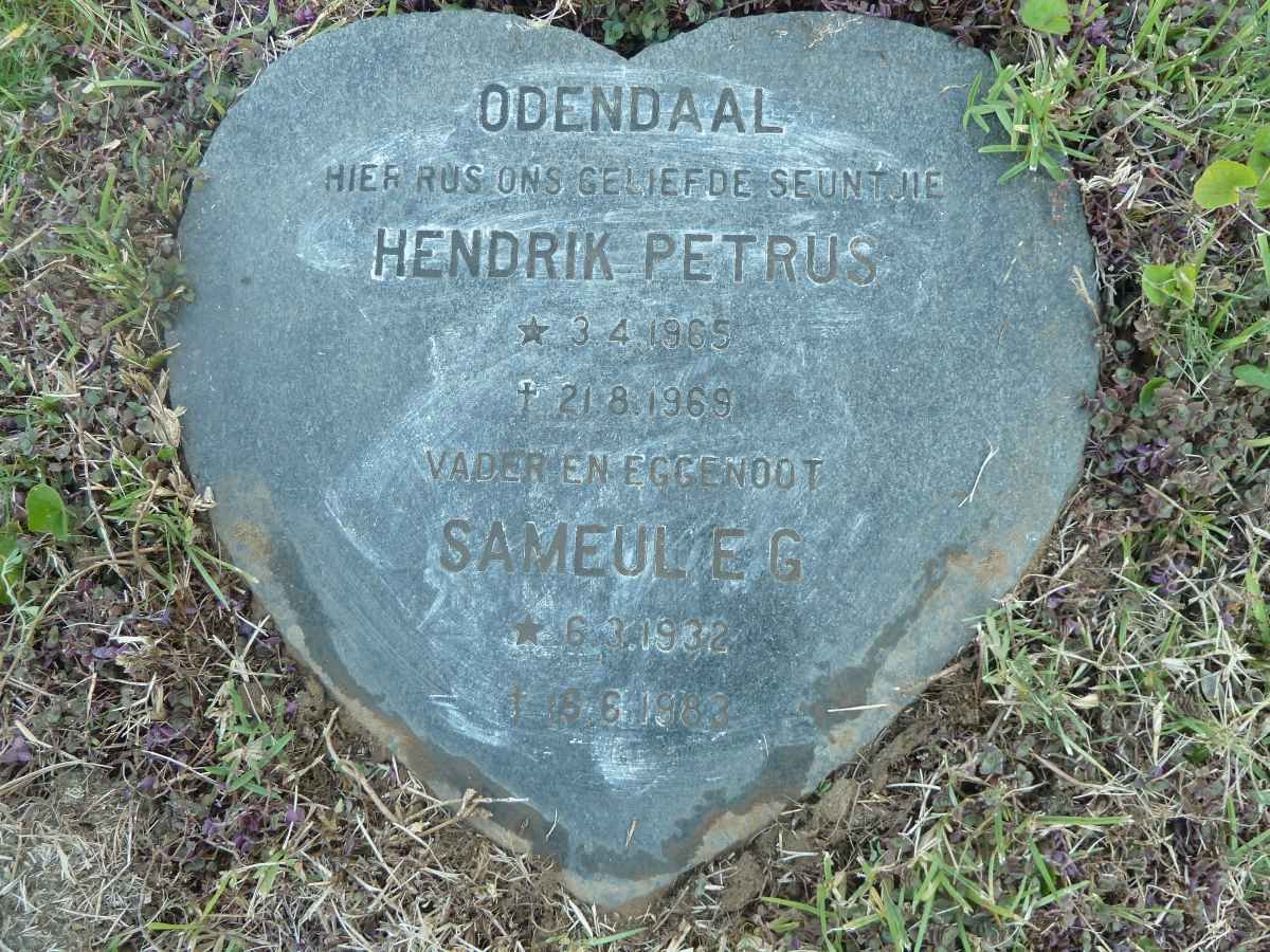 ODENDAAL Hendrik Petrus 1965-1969 :: ODENDAAL Sameul E.G. 1932-1988