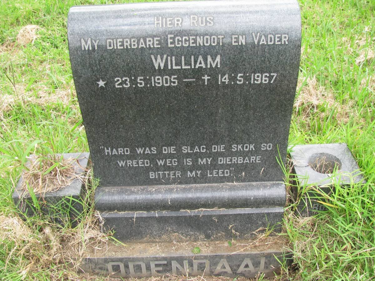 ODENDAAL William 1905-1967