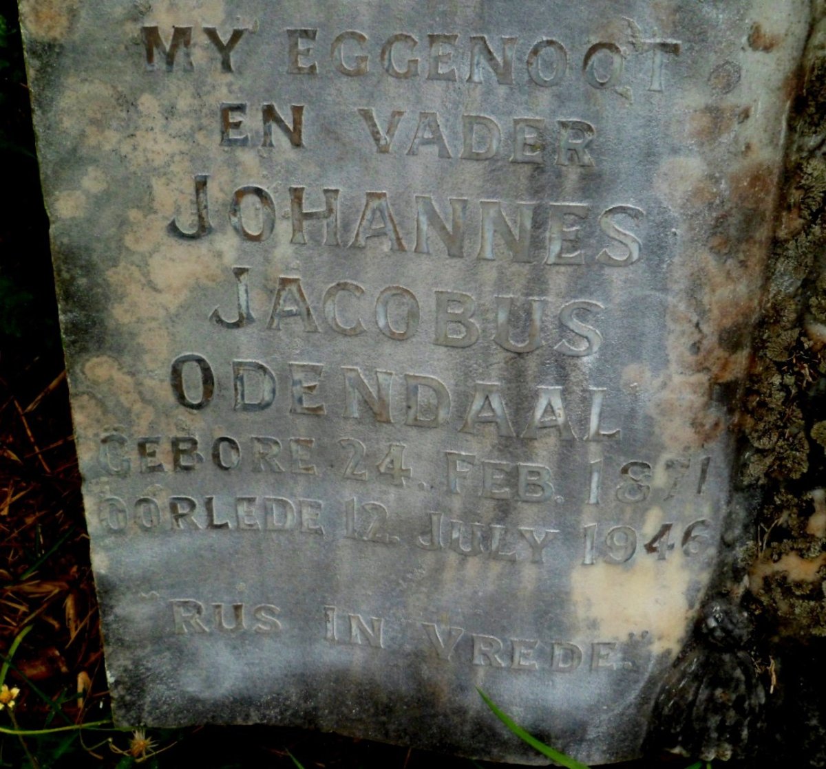 ODENDAAL Johannes Jacobus 1871-1946