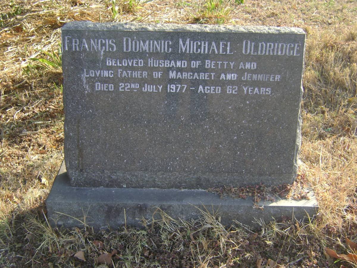 OLDRIDGE Francis Dominic Michael -1977