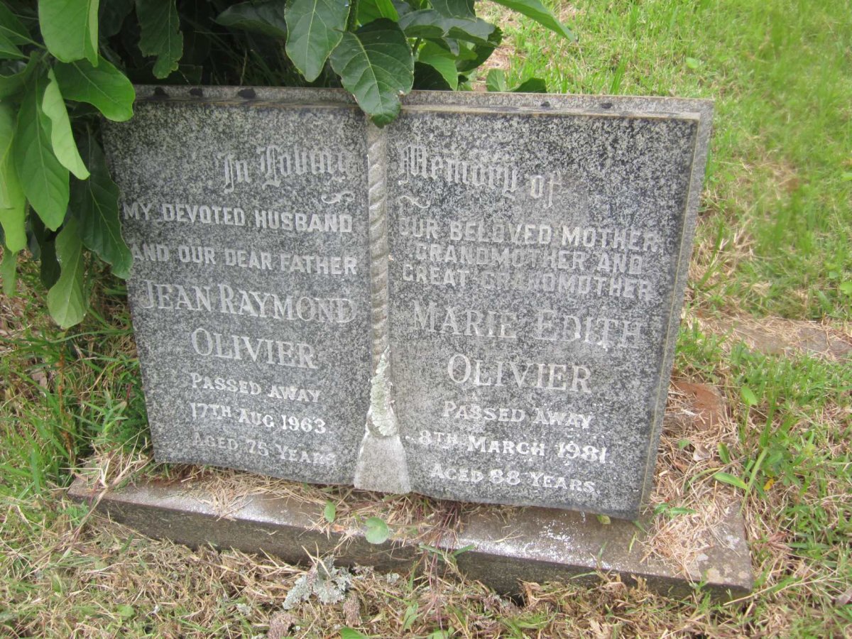 OLIVIER Jean Raymond -1963 &amp; Marie Edith -1981