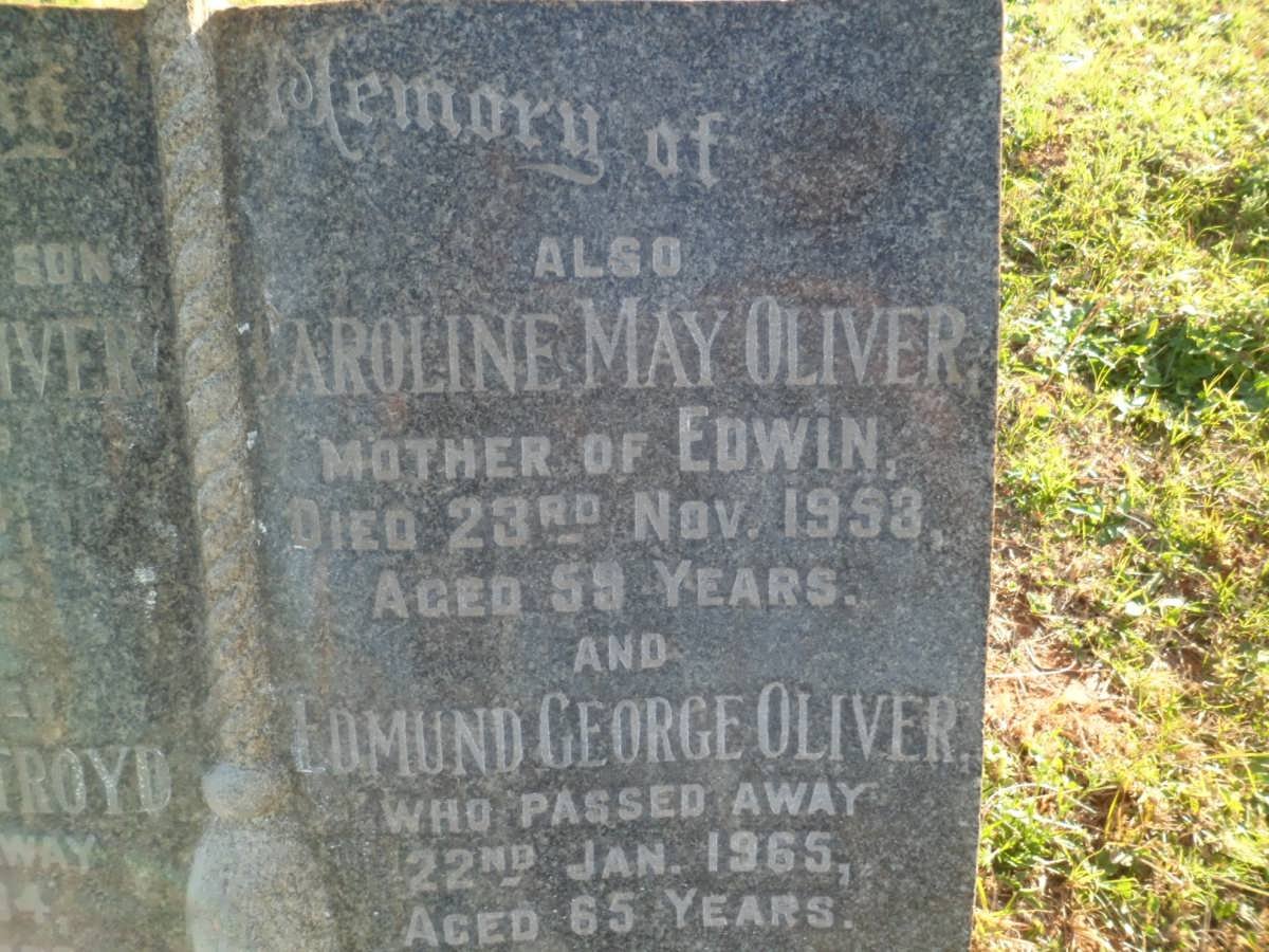 OLIVER Edmund George -1965 &amp; Caroline May -1953 :: OLIVER Nellie Murgatroyd -1934 :: OLIVER Edwin Joseph -1924