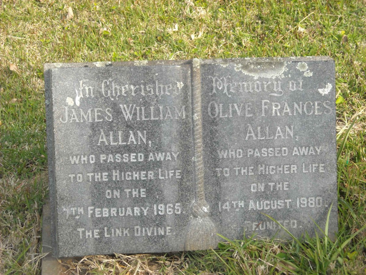 ALLAN James William -1965 &amp; Olive Frances -1980