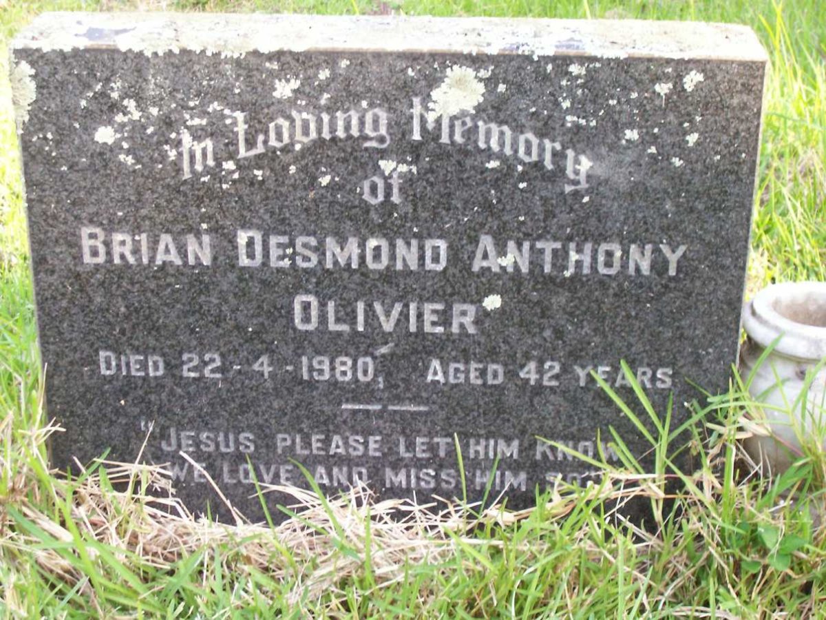 OLIVIER Brian Desmond Anthony -1980 