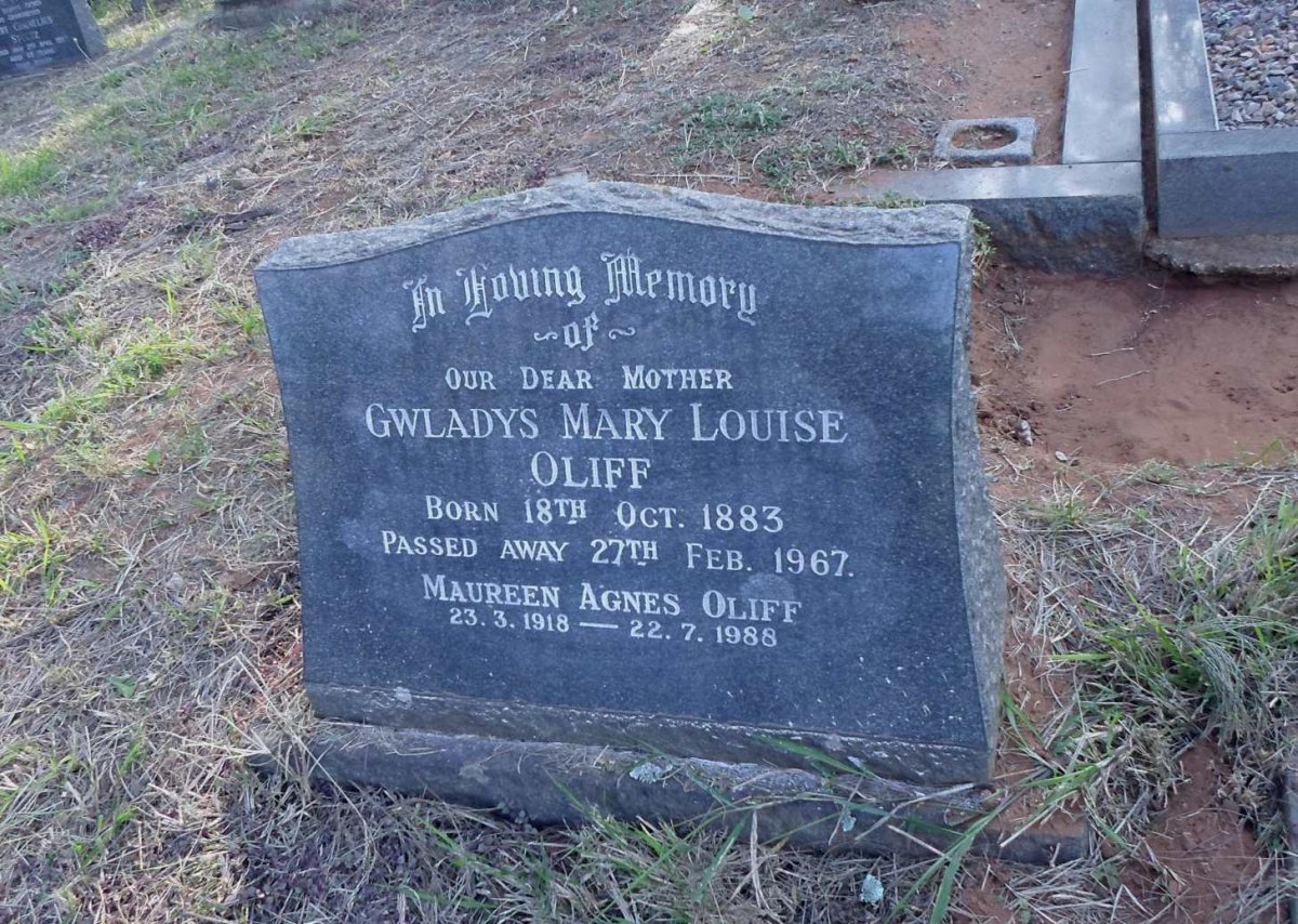 OLIFF Gwladys Mary Louise 1883-1967 :: OLIFF Maureen Agnes 1918-1988