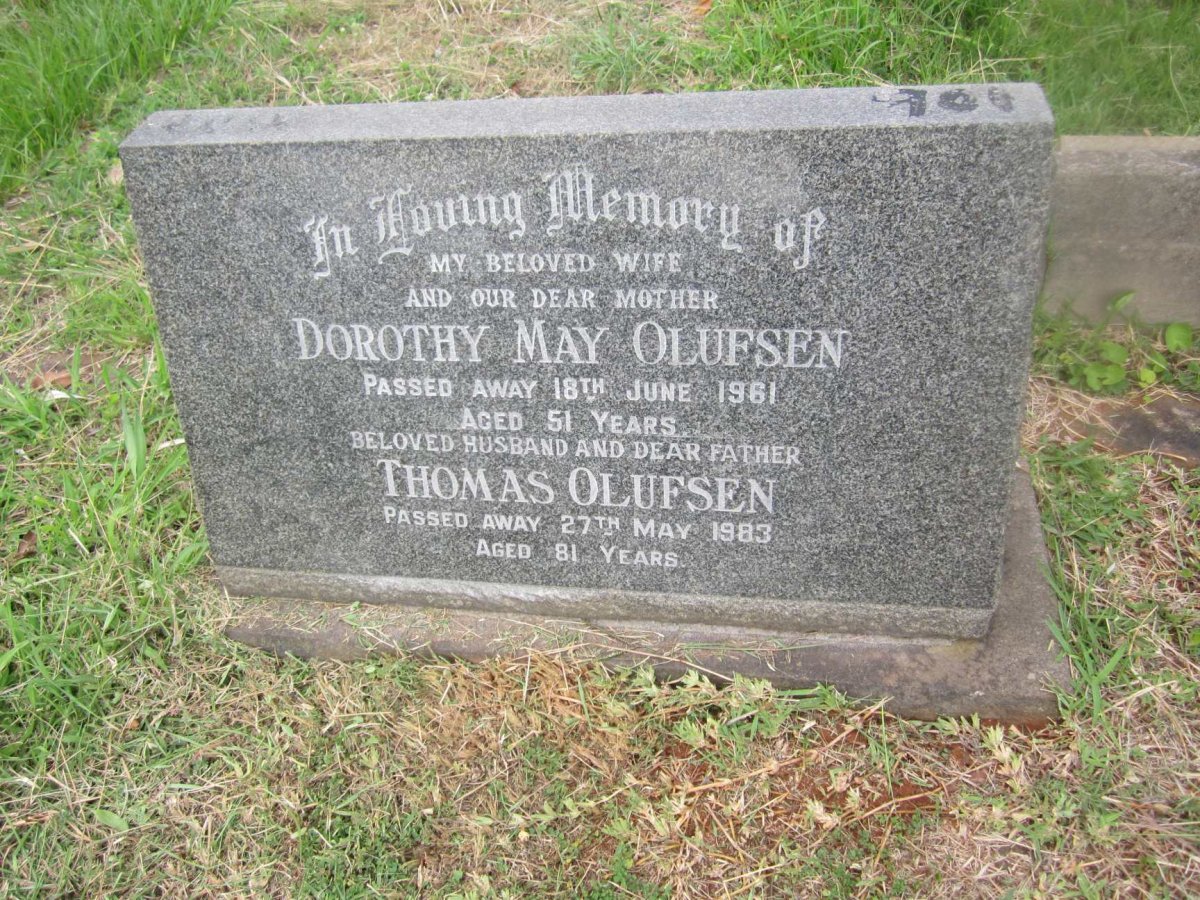 OLUFSEN Thomas -1983 &amp; Dorothy May -1961