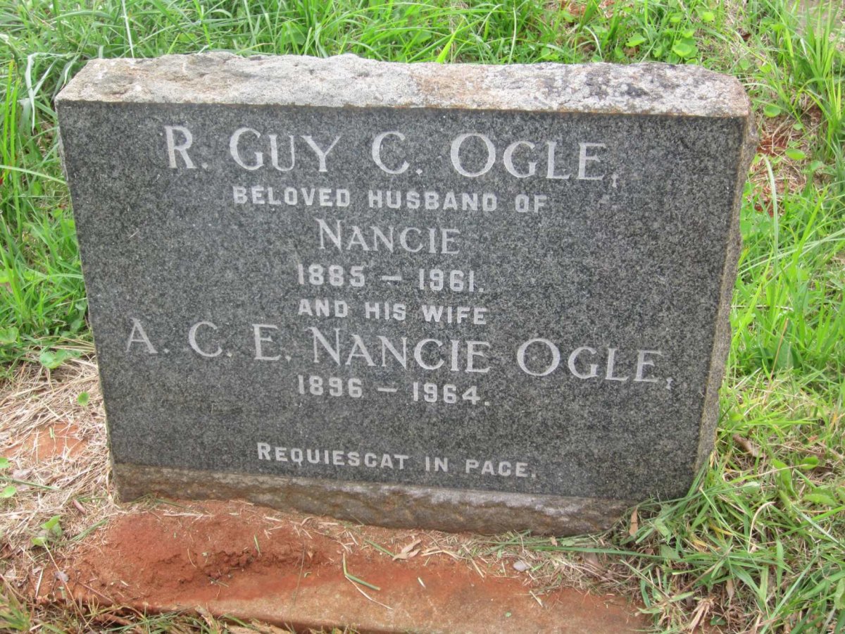 OGLE R.Guy C. 1885-1961 &amp; A.C.E. Nancie 1896-1964