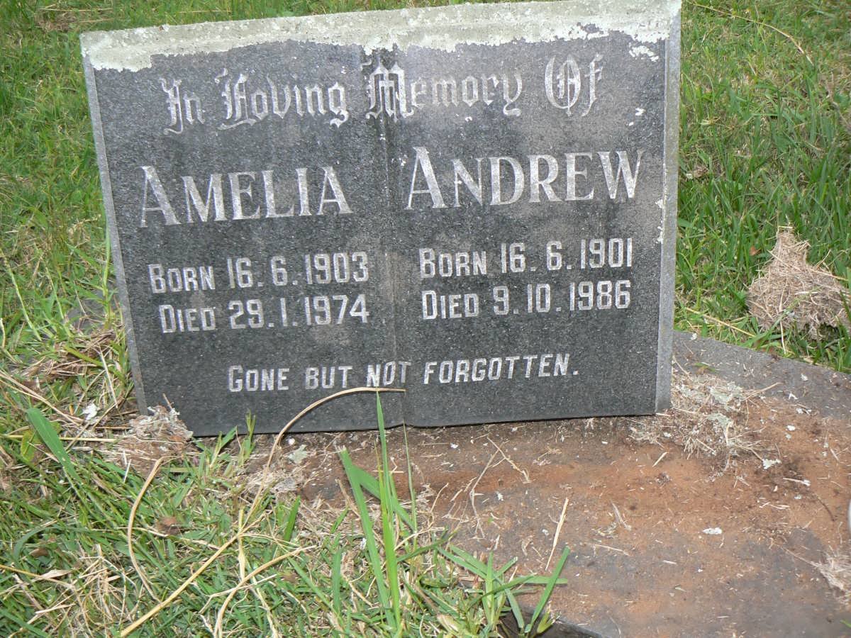 OELOFSE Andrew 1901-1986 &amp; Amelia 1903-1974