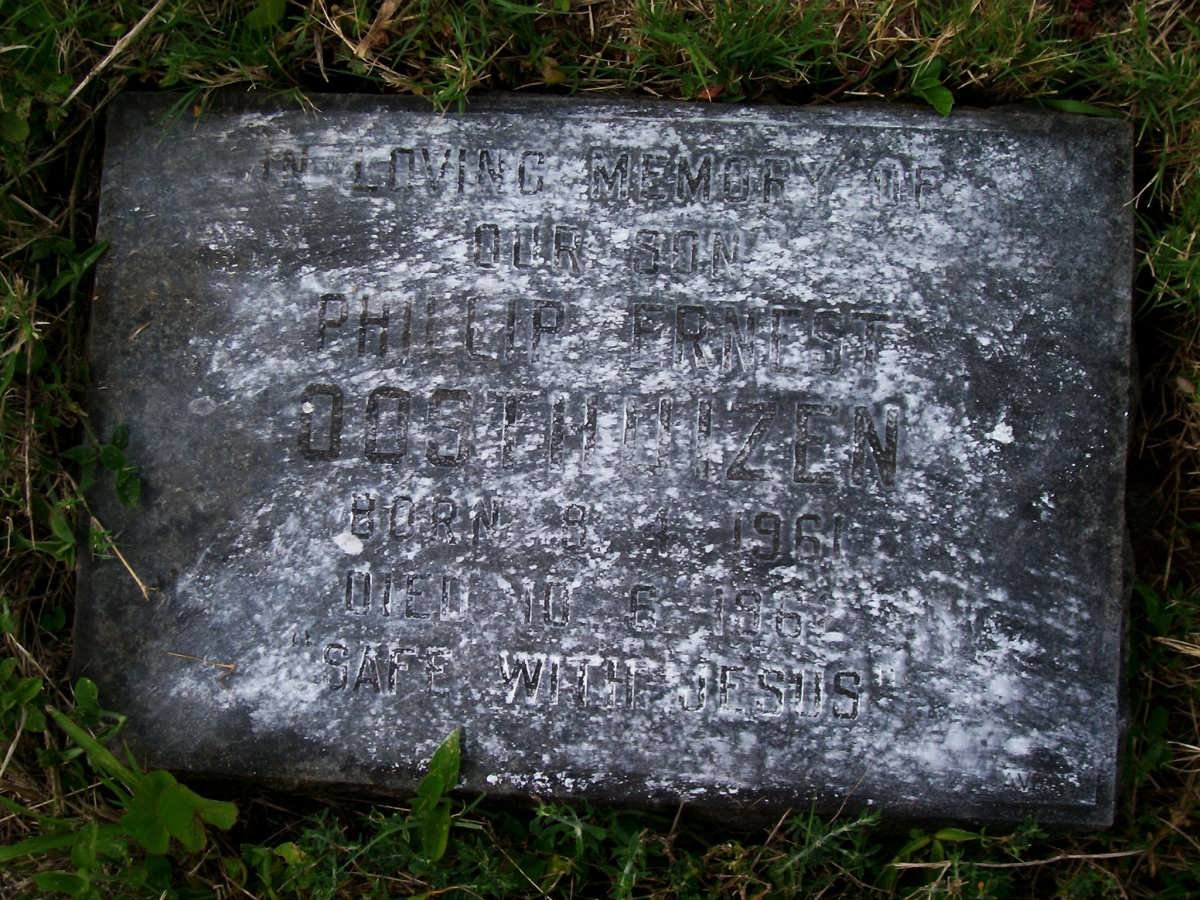 OOSTHUIZEN Philip Ernest 1961-1962