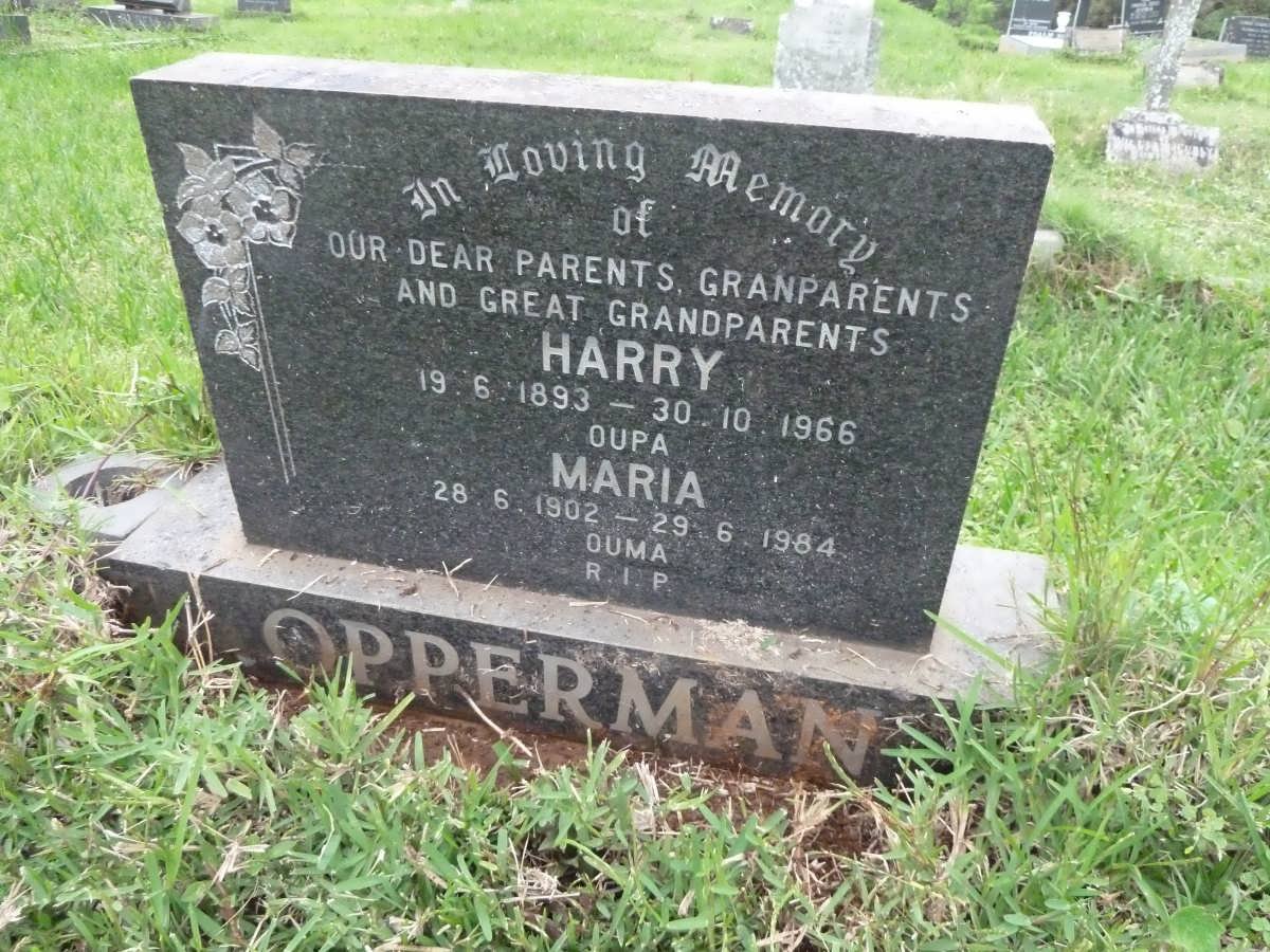 OPPERMAN Harry 1893-1966 &amp; Maria 1902-1984