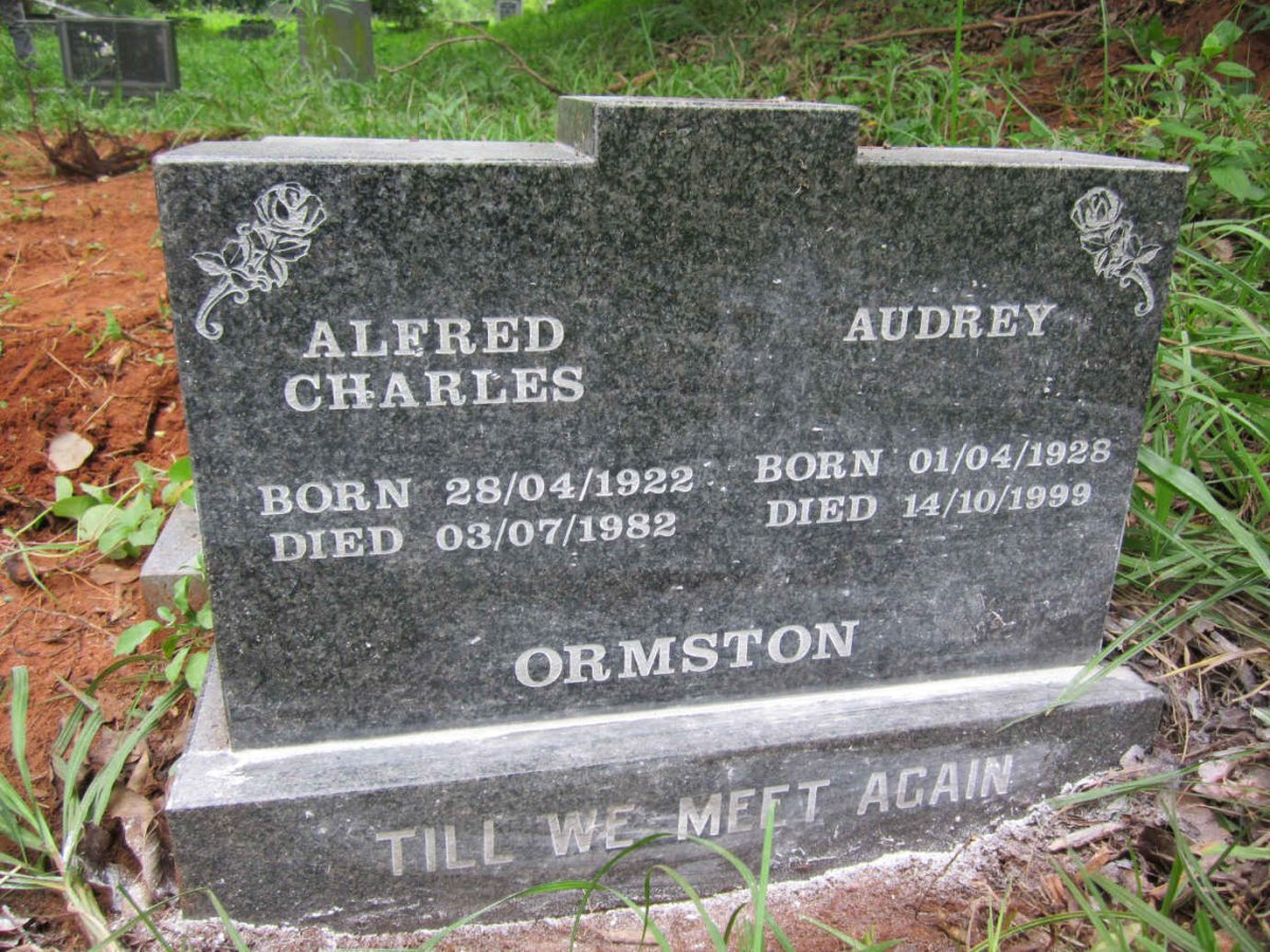 ORMSTON Alfred Charles 1922-1982 &amp; Audrey 1928-1999