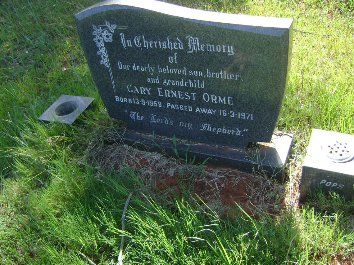 ORME Gary Ernest 1958-1971