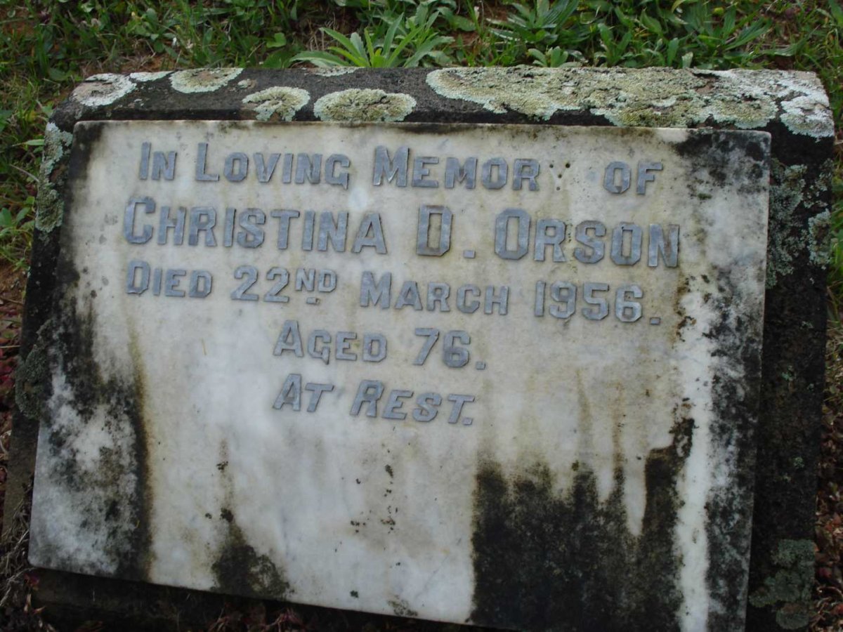 ORSON Christina D. -1956