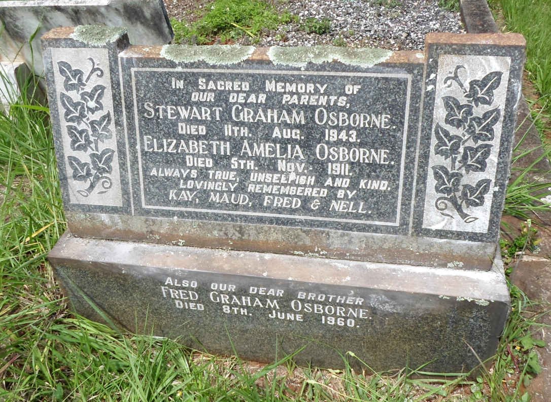 OSBORNE Stewart Graham -1943 &amp; Elizabeth Amelia -1911 :: OSBORNE Fred Graham -1960