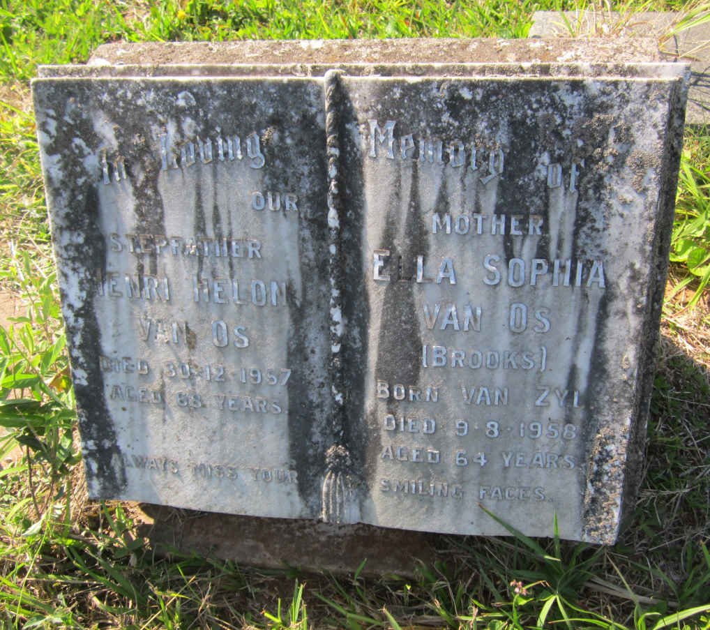 OS Henri Helon, van -1957 &amp; Ella Sophia BROOKS -1958