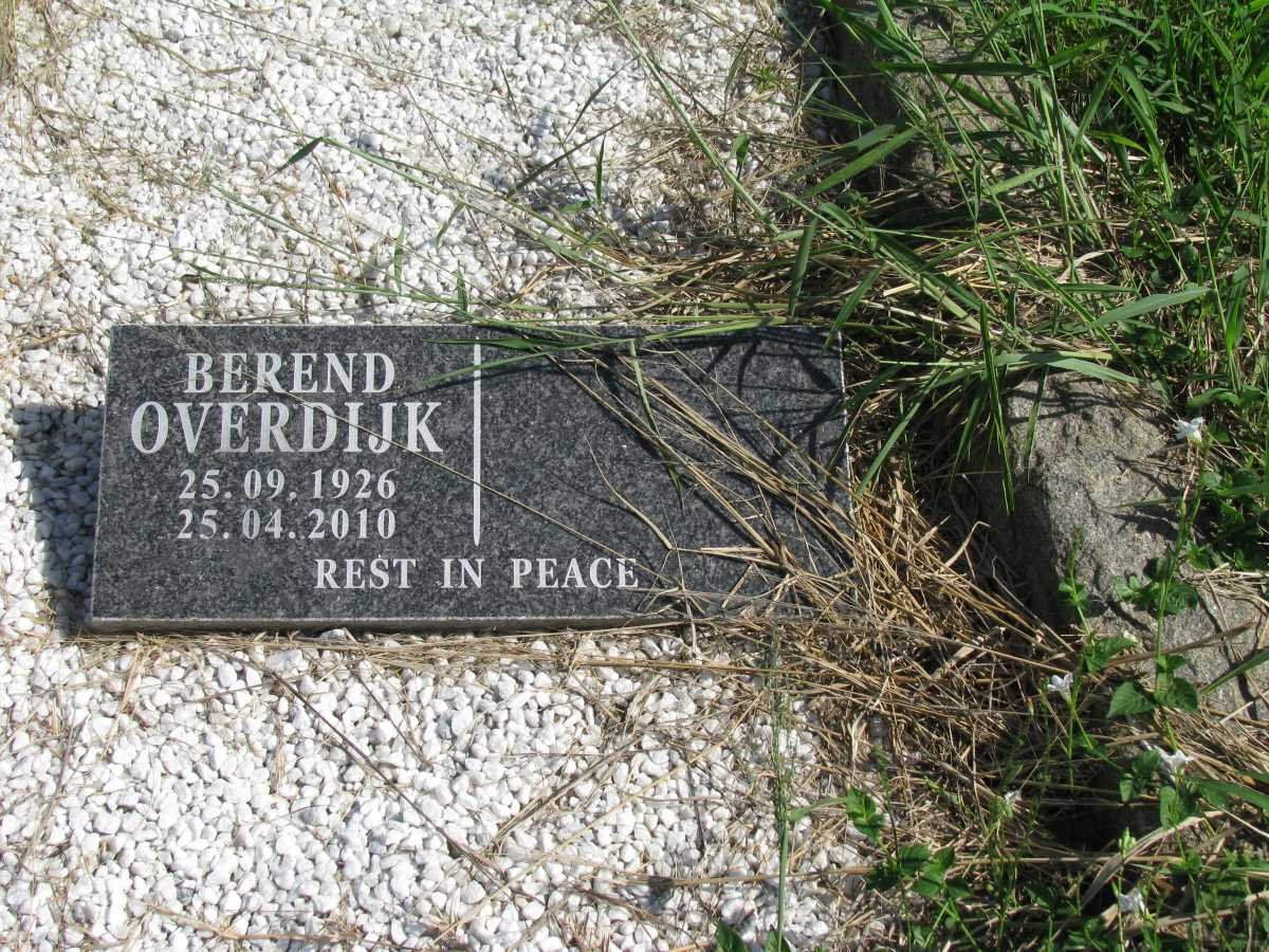 OVERDIJK Berend 1926-2010