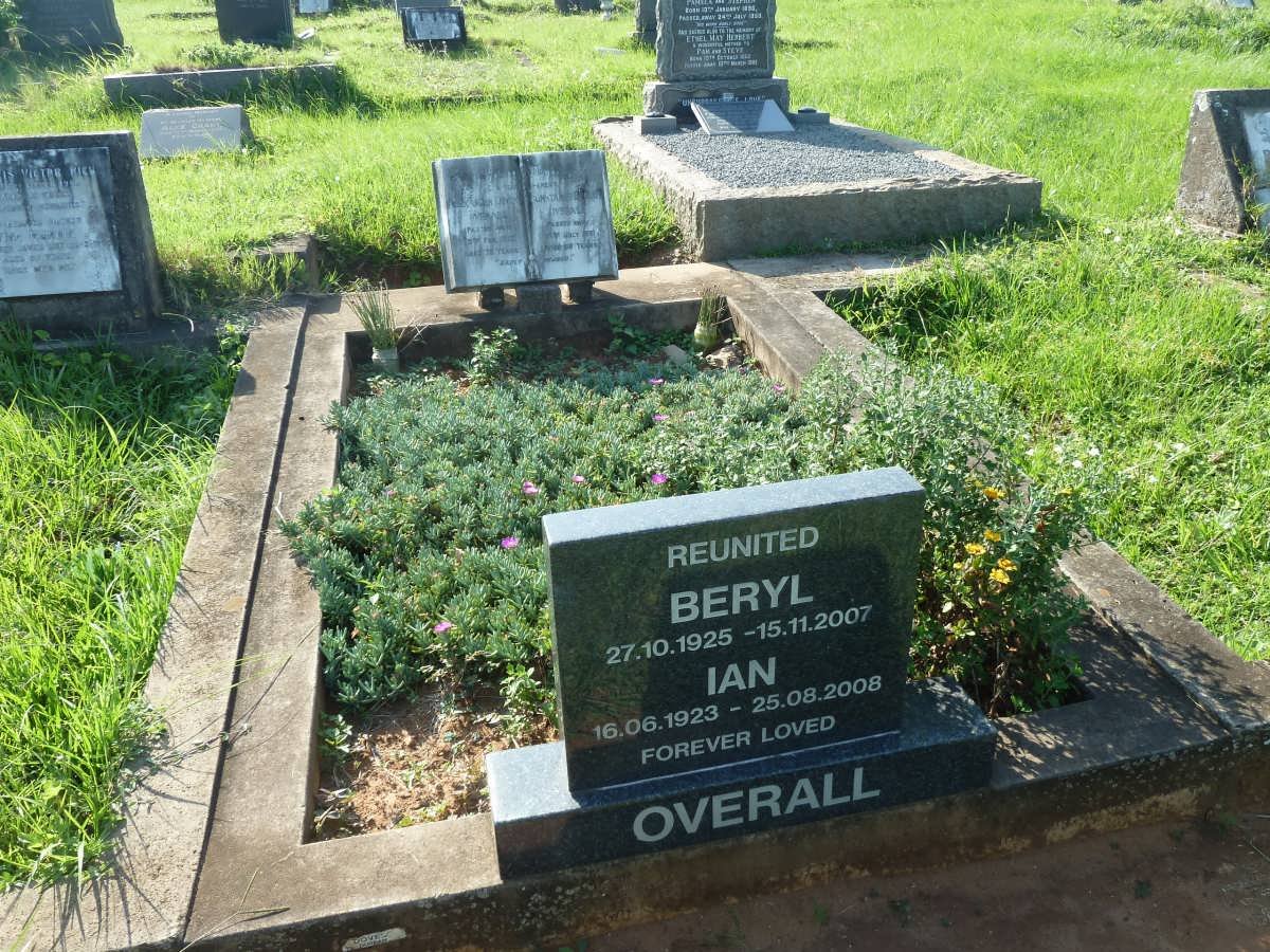 OVERALL Alexander Ernest -1950 &amp; Constance Evelyn -1961:: Ian 1923-2008 &amp; Beryl 1925-2007