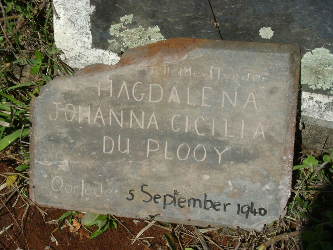 PLOOY Magdalena Johanna Cicilia, du -1940