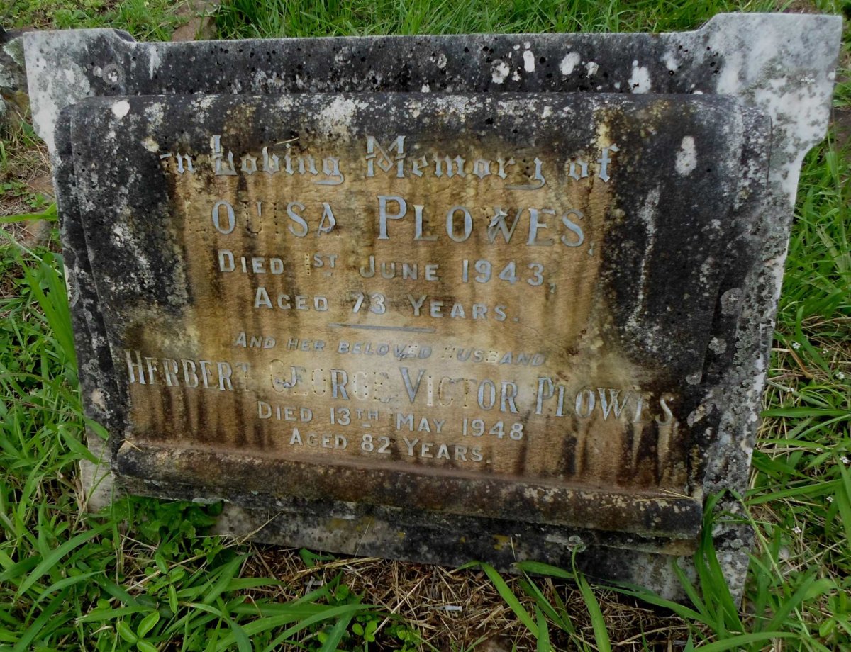 PLOWES Herbert George Victor -1948 &amp; Louisa -1943
