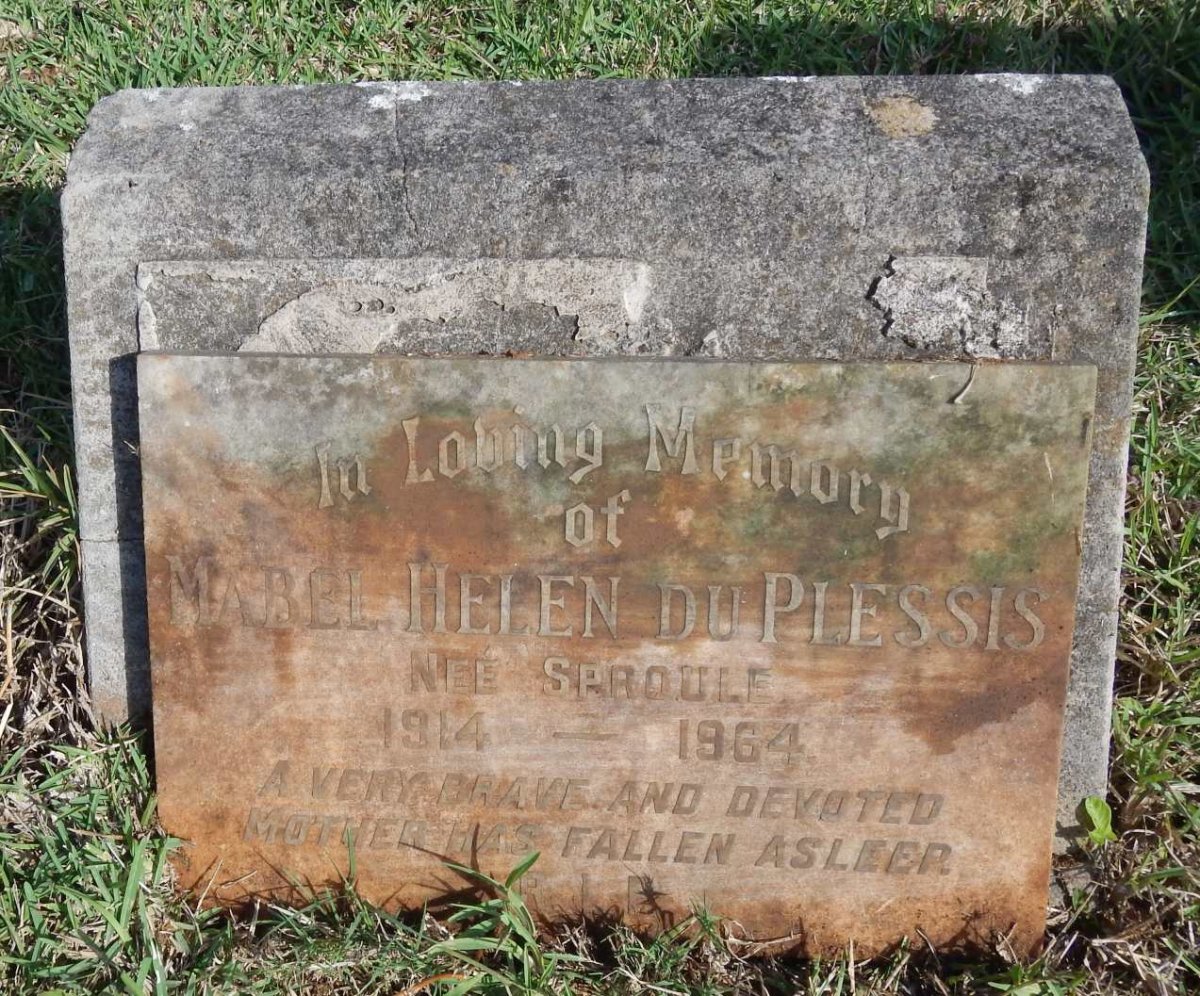 PLESSIS Mabel Helen, du nee SPROULE 1914-1964