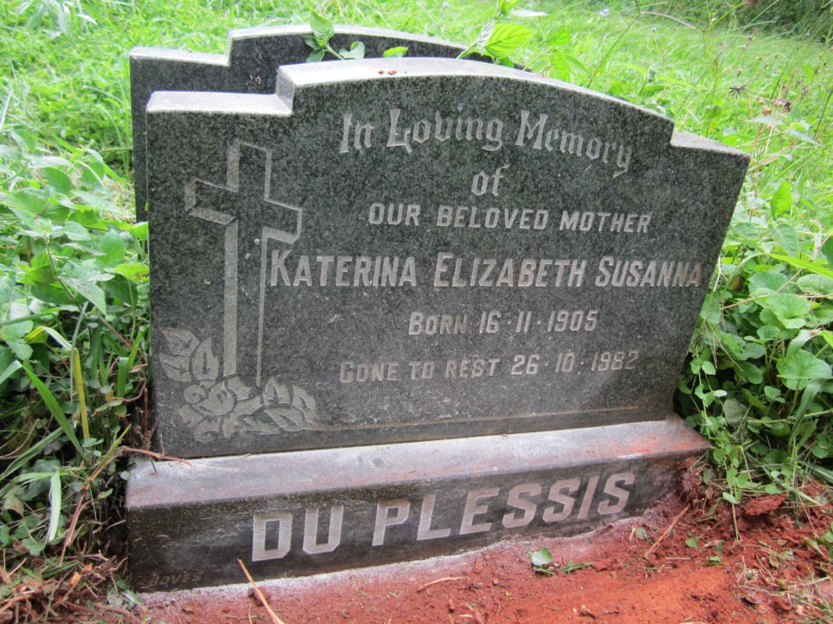 PLESSIS Katerina Elizabeth Susanna, du 1905-1982