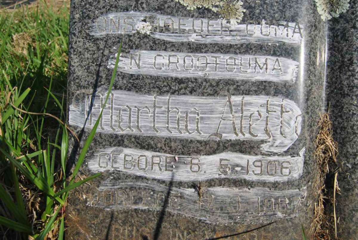 PLESSIS Martha Aletta, du 1906-1987