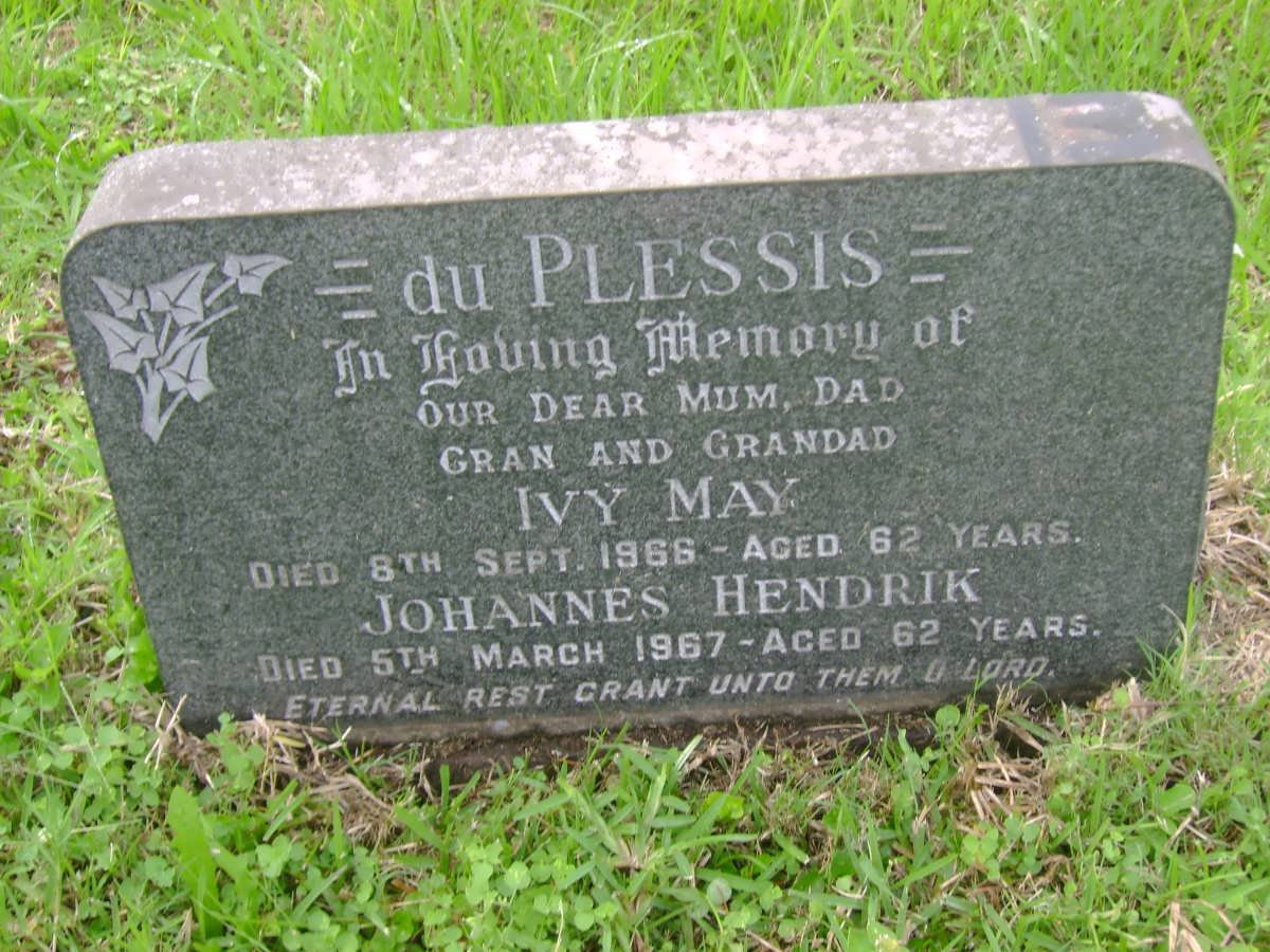 PLESSIS Johannes Hendrik, du  -1967 &amp; Ivy May -1966 