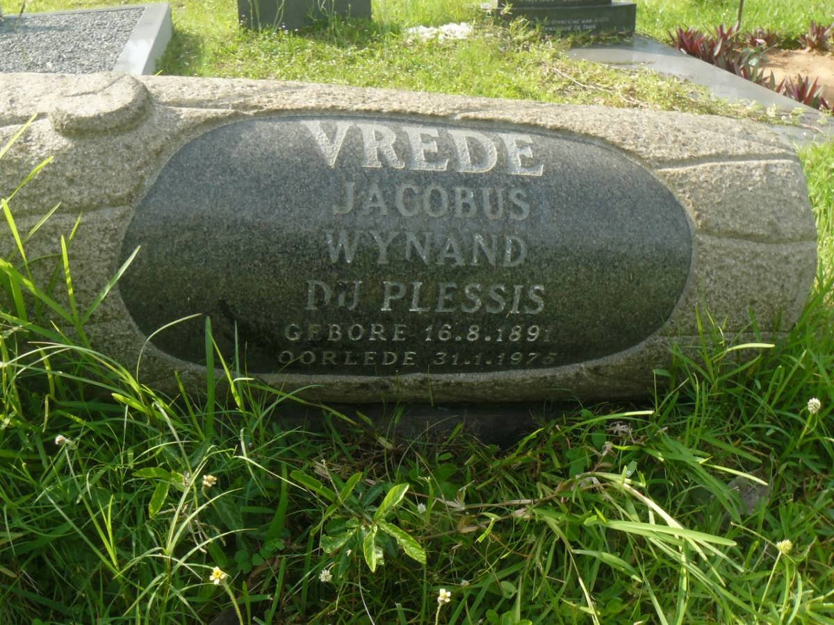 PLESSIS Jacobus Wynand, du 1891-1975