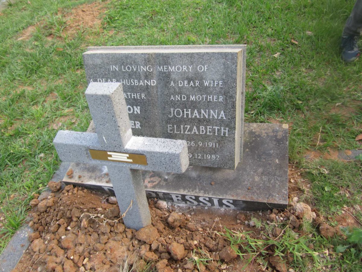 PLESSIS Simon Peter, du 1908-1971 &amp; Johanna Elizabeth 1911-1982