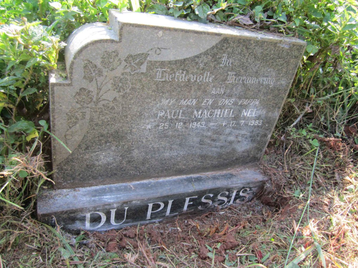 PLESSIS Paul Machiel Nel, du 1943-1983