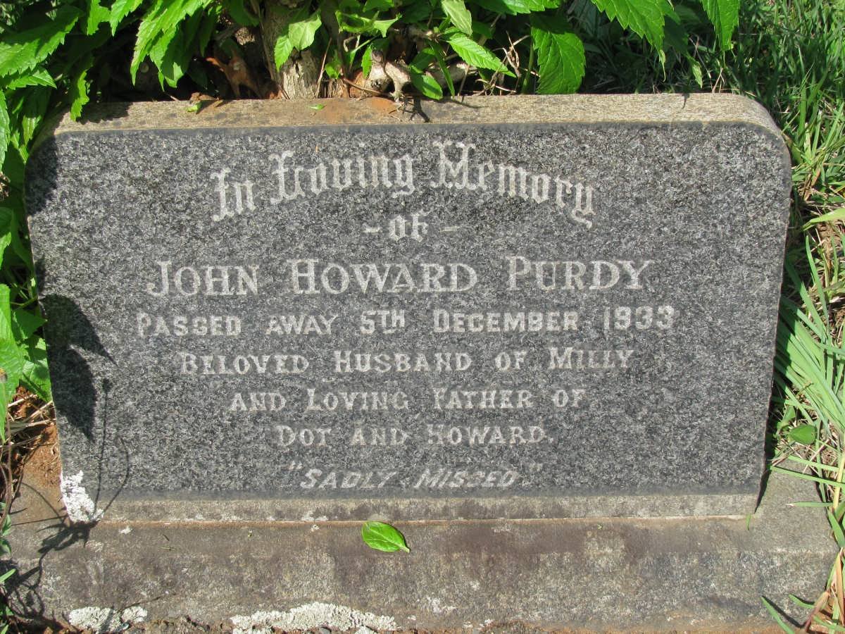 PURDY John Howard -1933
