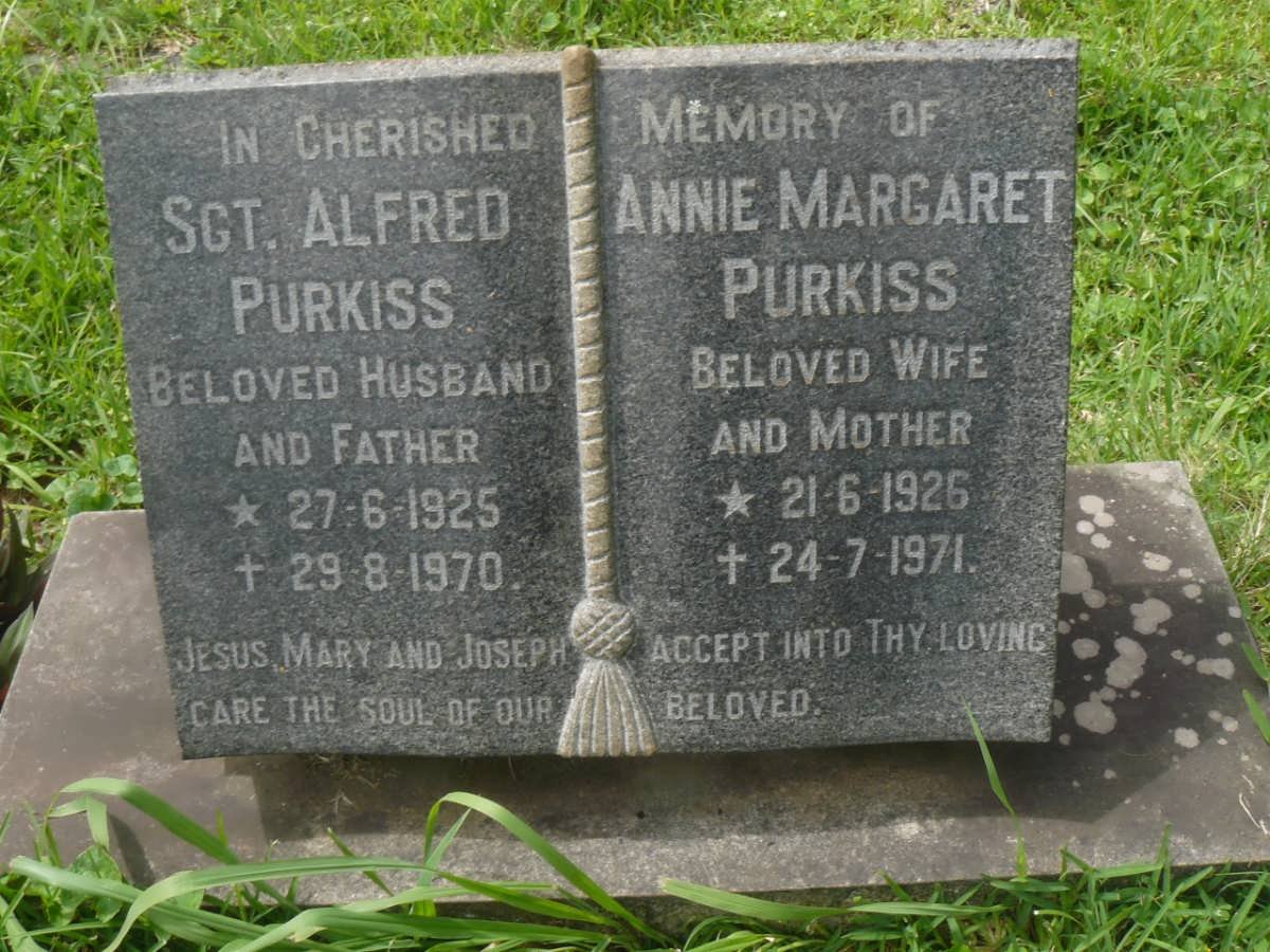 PURKISS Alfred 1925-1970 &amp; Annie Margaret 1926-1971