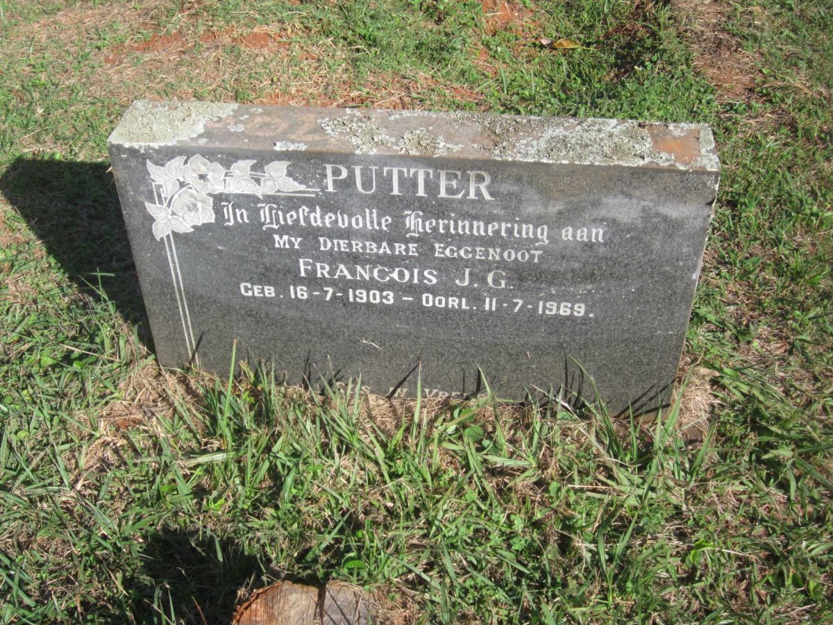 PUTTER Francois J.G. 1903-1969