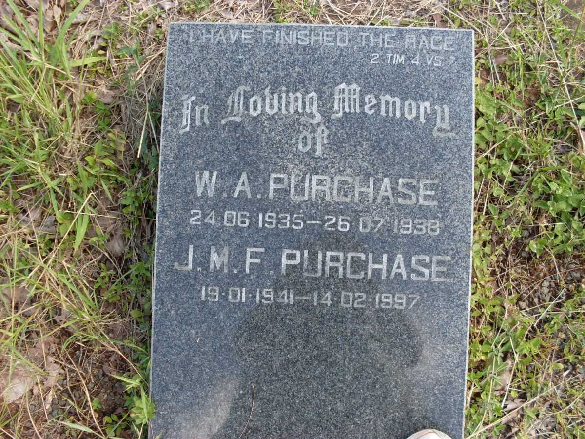 PURCHASE W.A. 1935-1938 &amp; J.M.F. 1941-1997