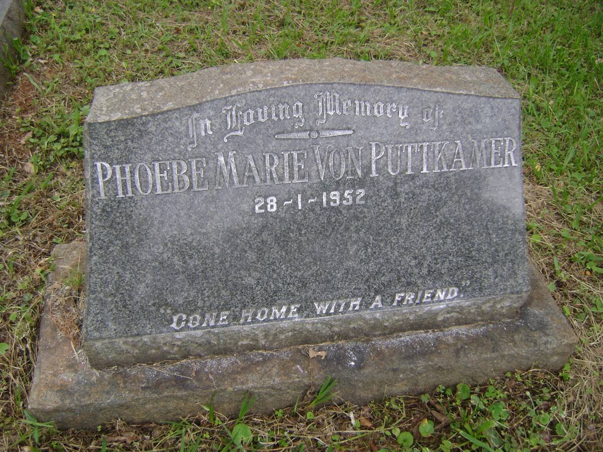 PUTTKAMER Phoebe Marie, von -1952