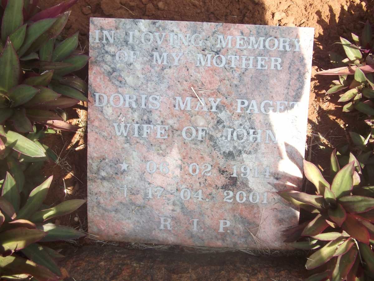 PAGET Doris May 1914-2001