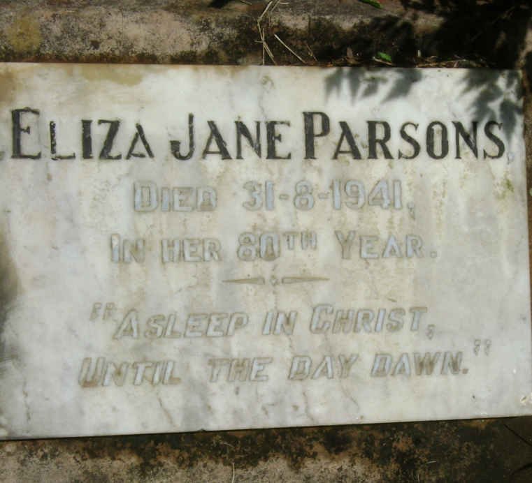 PARSONS Eliza Jane -1941