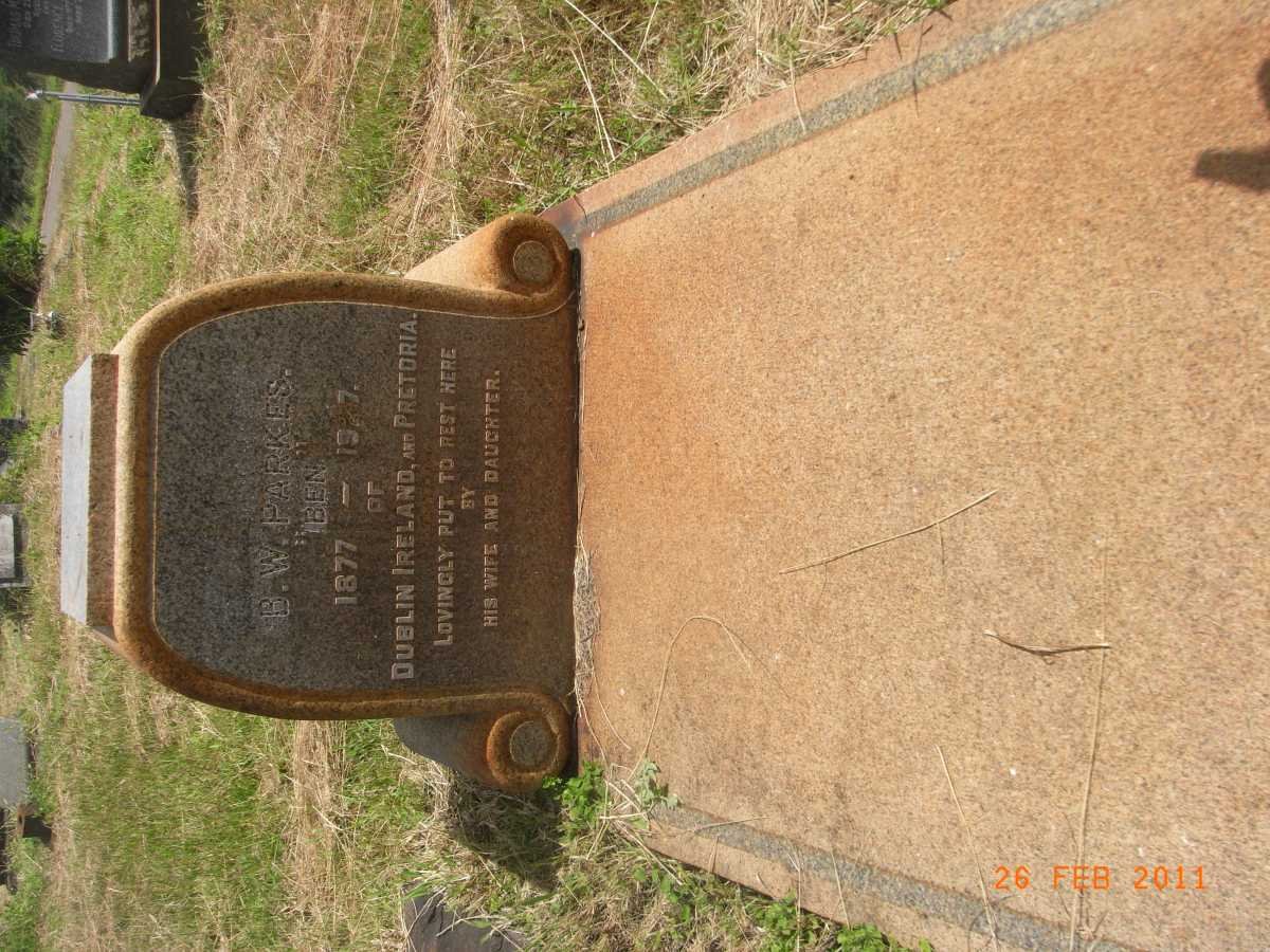 PARKES B.W. 1877-1927