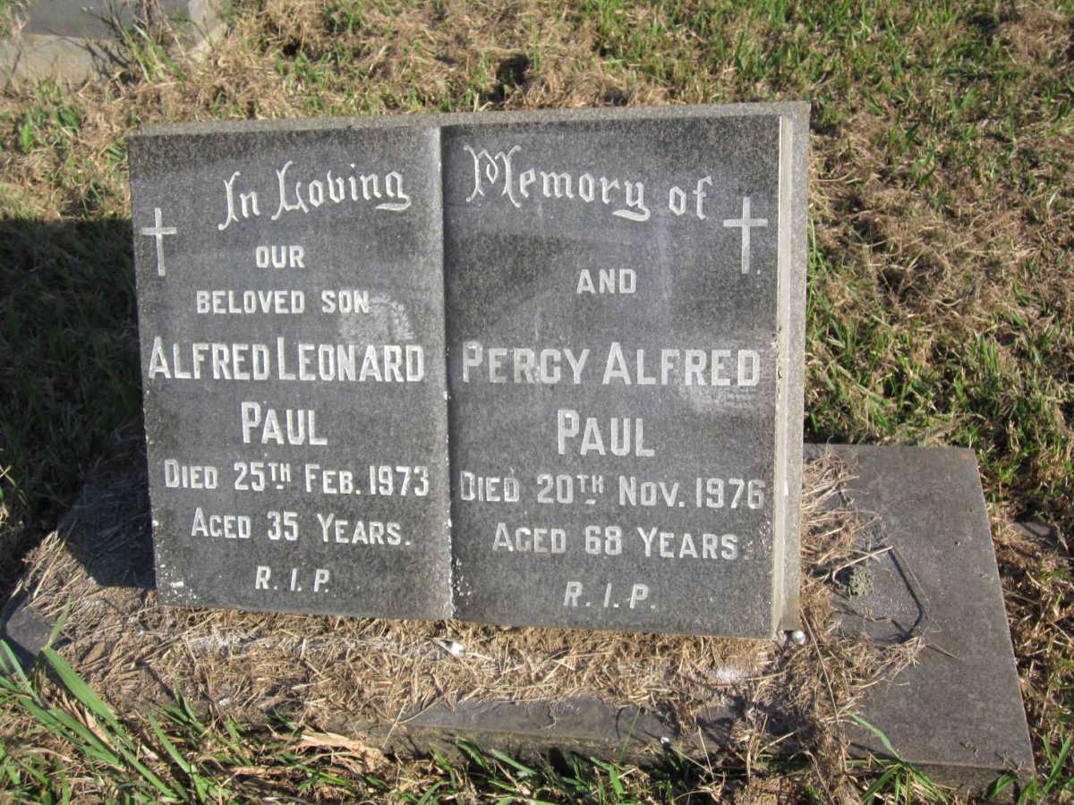 PAUL Alfred Leonard -1973 :: PAUL Percy Alfred -1976