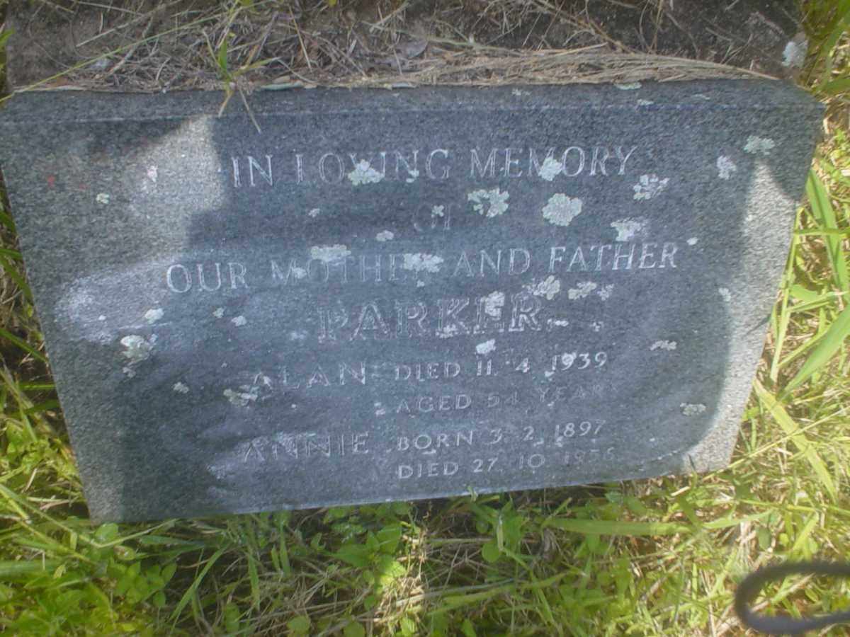 PARKER Alan -1939 &amp; Annie 1897-1956
