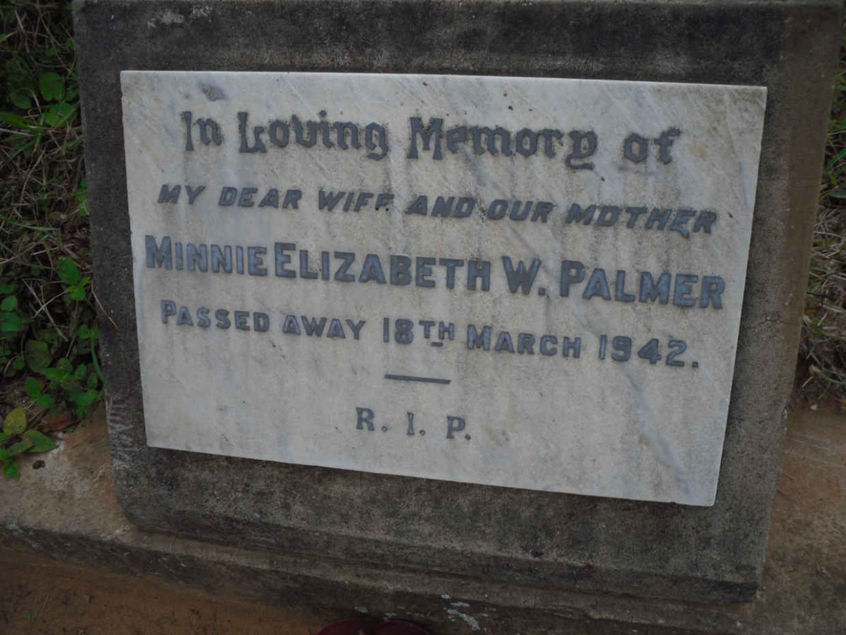 PALMER Minnie Elizabeth W. -1942