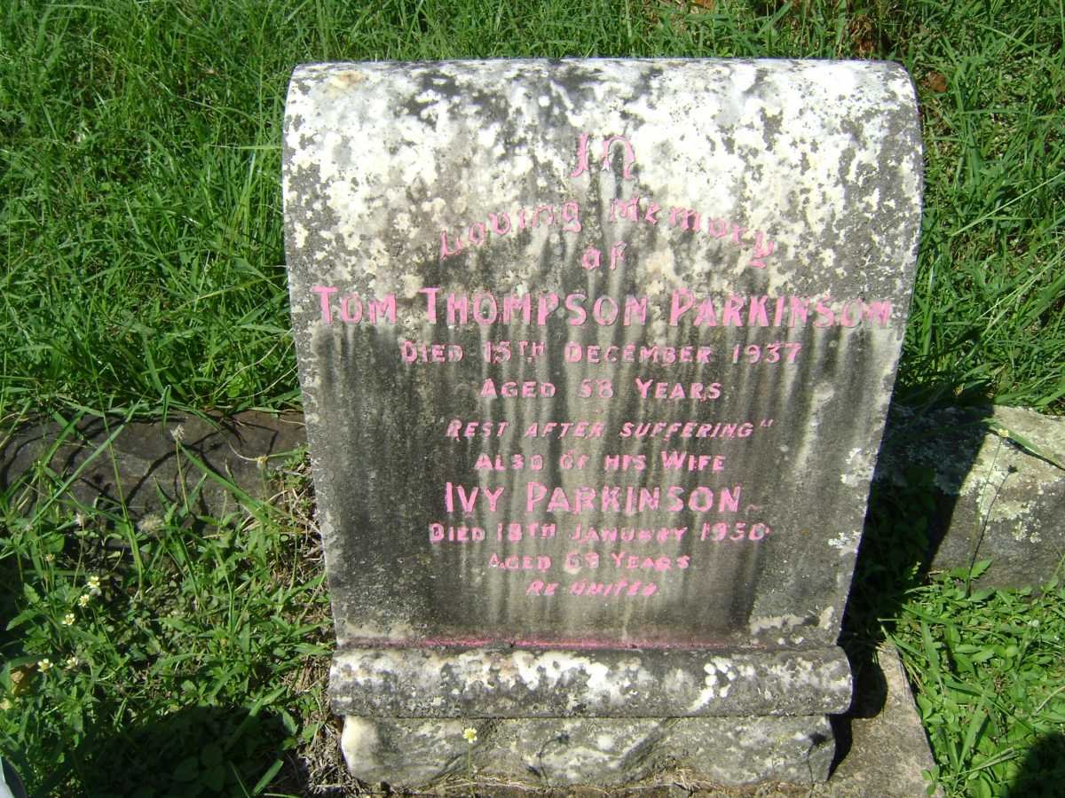 PARKINSON Tom Thompson -1937 &amp; Ivy -1956
