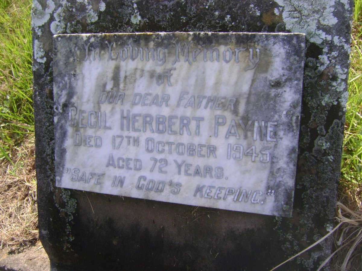 PAYNE Cecil Herbert -1945