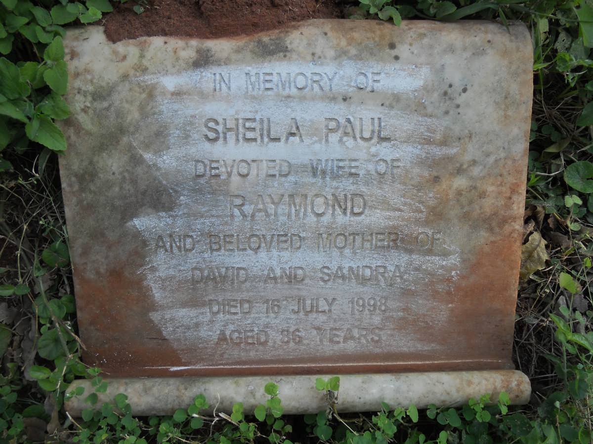 PAUL Ernest Tripp -1958 &amp; Vickers Esther -1932 :: PAUL Raymond Ernest -1966 &amp; Sheila -1998