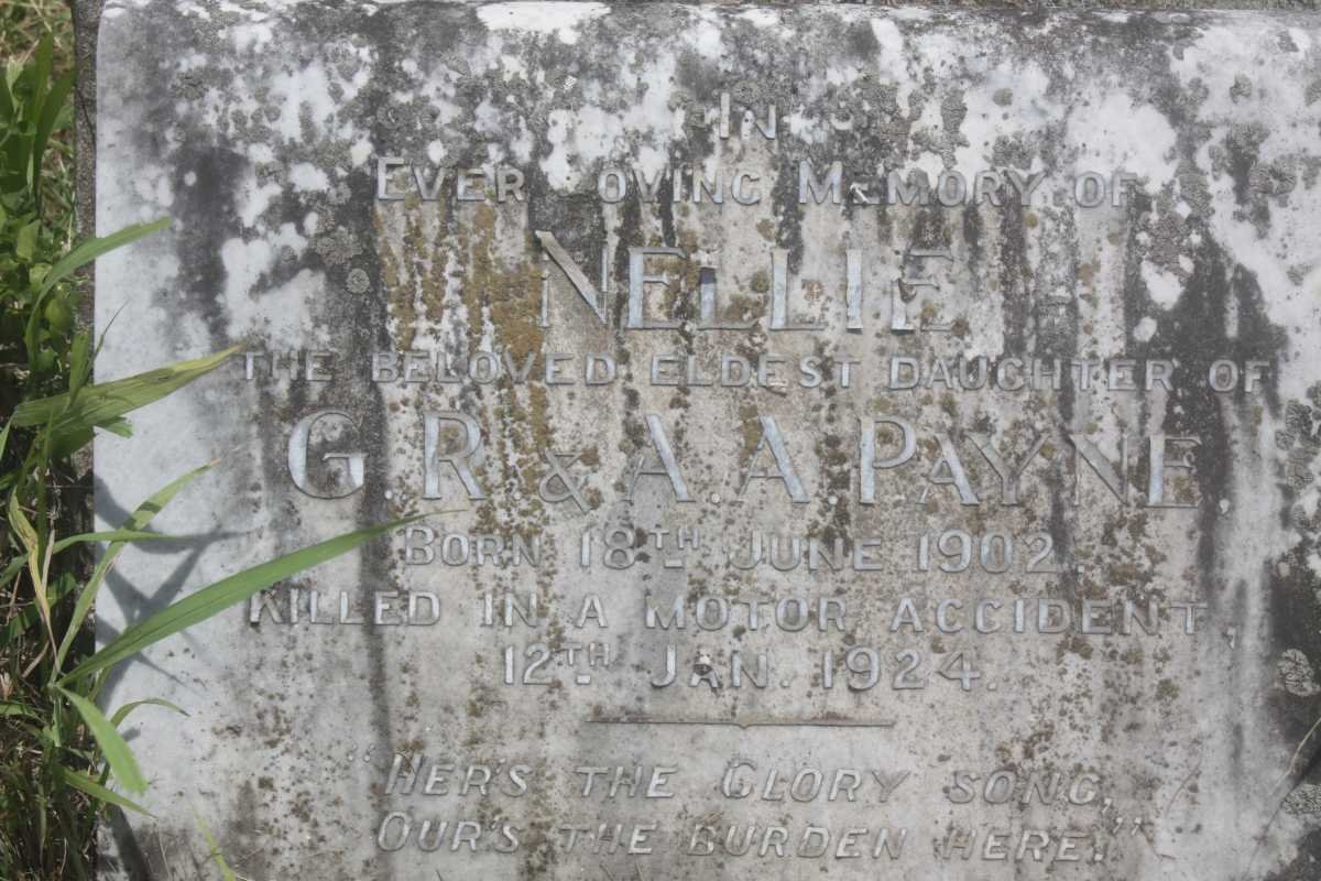 PAYNE Nellie 1902-1924 :: PAYNE George Robert -1934 :: PAYNE Alice Adelaide -1955 :: MURRAY Doris Maude -1957