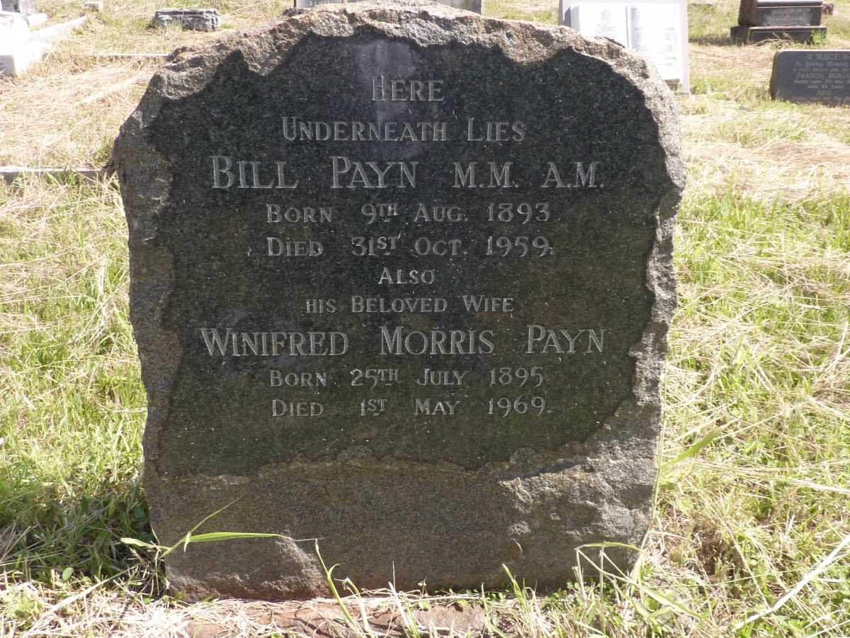 PAYN Bill 1893-1959 &amp; Winifred Morris 1895-1969