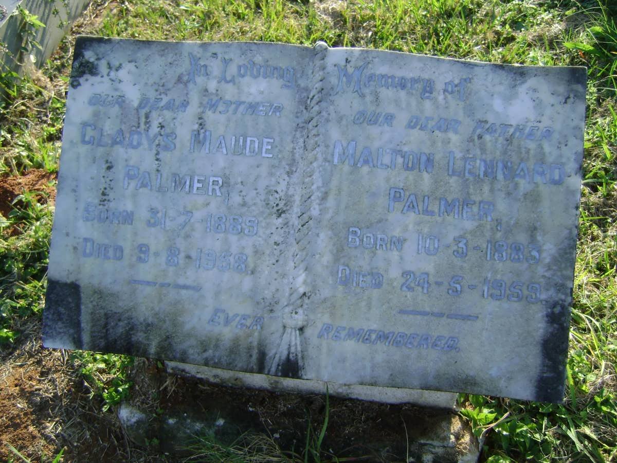 PALMER Malton Lennard 1883-1959 &amp; Gladys Maude 1889-1958