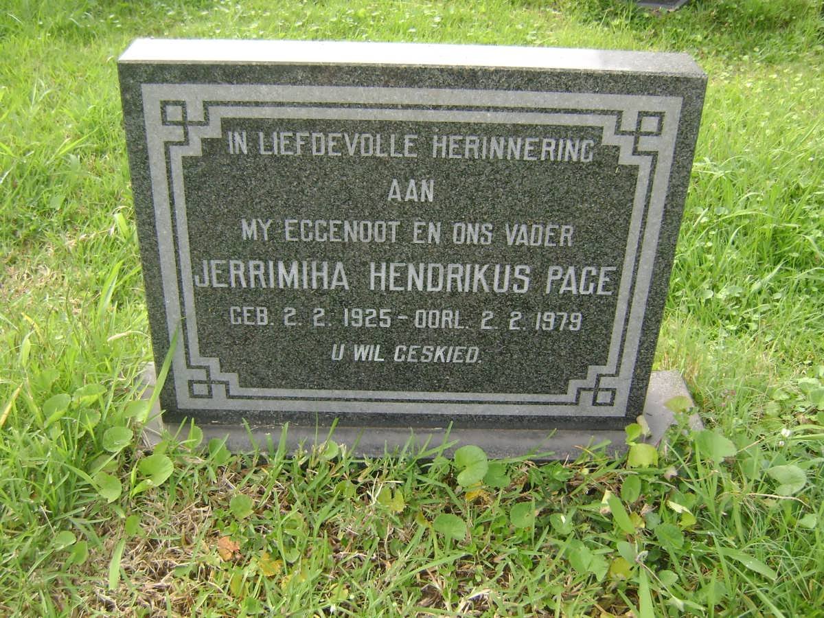 PAGE Jerrimiha Hendrikus 1925-1979
